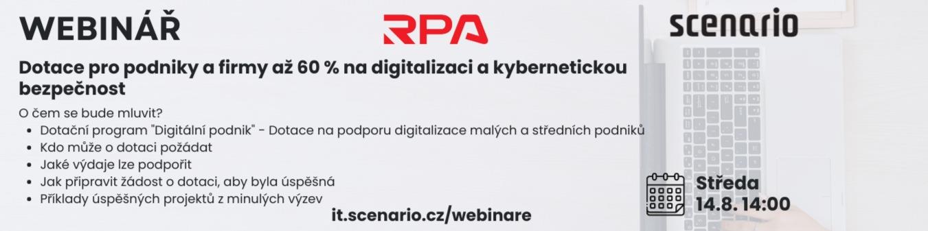 Dotace pro podniky a firmy až 60 % na digitalizaci a kybernetickou bezpečnost