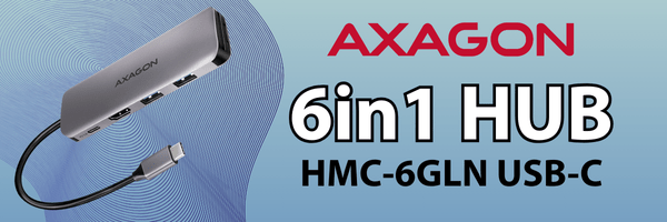AXAGON HMC-6GLN USB-C 6in1 HUB
