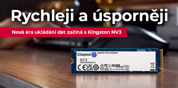 Kingston disky NV3 rychleji a úsporněji