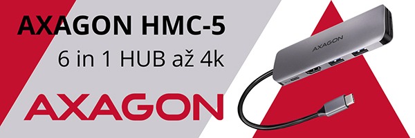 AXAGON HMC-5 6 in 1 HUB až 4k