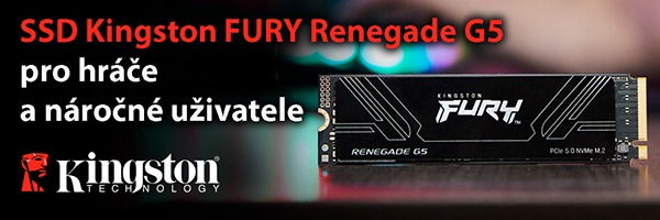 SSD Kingston FURY Renegade G5 PCIe 5.0 NVMe M.2 pro hráče a náročné uživatele