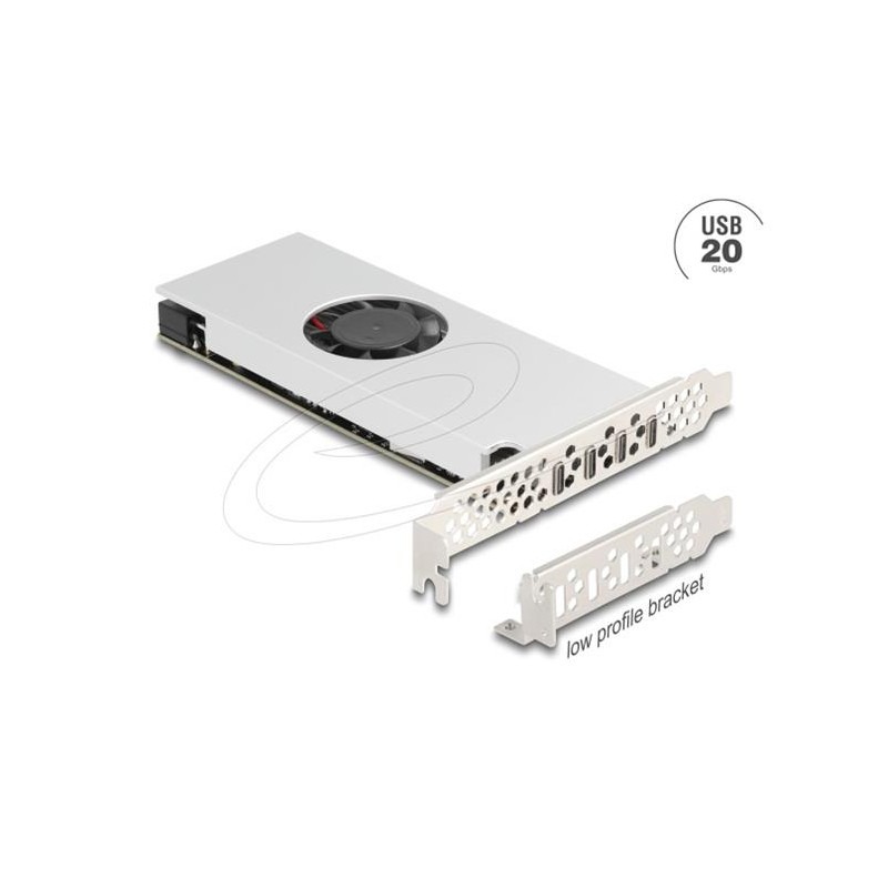 Delock mini síťová skříň, USB-C adaptér, karta PCI Express a mini PCIe modul