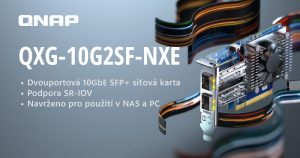QNAP - nová síťová dvouportová karta QXG-10G2SF-NXE 10GbE SFP+