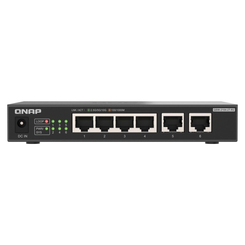QNAP - nejlepší 10GbE switch QSW-2104-2T-R2