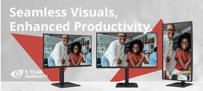 AOC Essential E4 – profesionální monitory pro každou kancelář