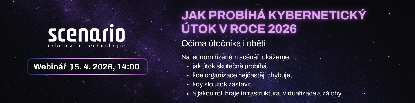 Jak probíhá kybernetický útok v roce 2026 – očima útočníka i oběti | Scenario s.r.o. - Scenario s.r.o. Jak probíhá kybernetický útok v roce 2026 – očima útočníka i oběti | Scenario s.r.o.
