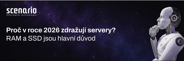Proč v roce 2026 zdražují servery: RAM a SSD jsou hlavní důvod | Scenario s.r.o. - Scenario s.r.o. Proč v roce 2026 zdražují servery: RAM a SSD jsou hlavní důvod | Scenario s.r.o.