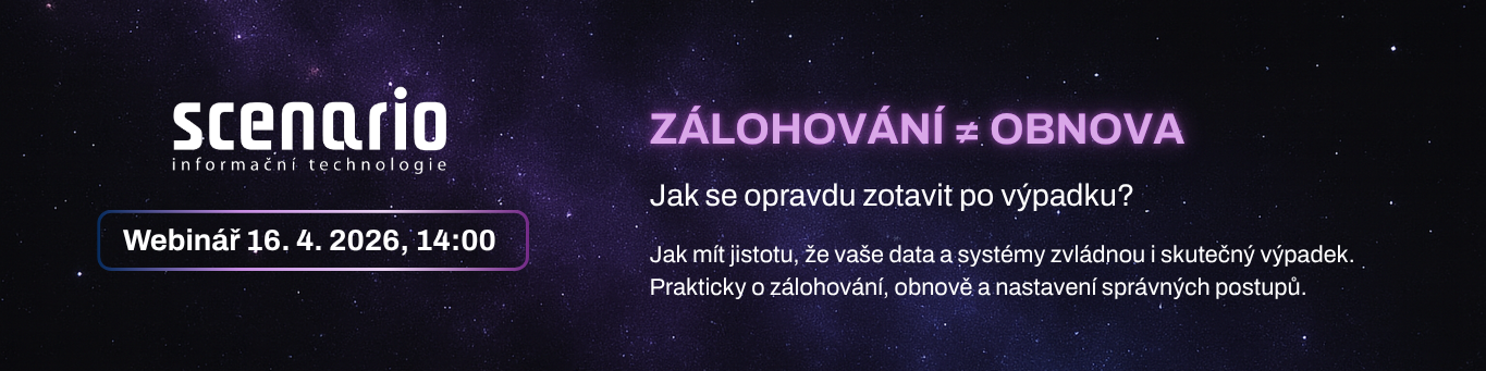 Zálohování ≠ obnova: jak se opravdu zotavit po výpadku | Scenario s.r.o. - Scenario s.r.o. Zálohování ≠ obnova: jak se opravdu zotavit po výpadku | Scenario s.r.o.