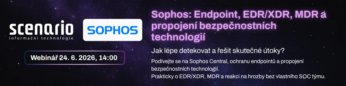 Sophos: Endpoint, EDR/XDR, MDR a propojení bezpečnostních technologií | Scenario s.r.o. - Scenario s.r.o. Sophos: Endpoint, EDR/XDR, MDR a propojení bezpečnostních technologií | Scenario s.r.o.