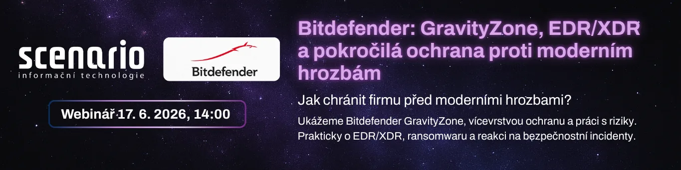 Bitdefender: GravityZone, EDR/XDR a pokročilá ochrana proti moderním hrozbám | Scenario s.r.o. - Scenario s.r.o. Bitdefender: GravityZone, EDR/XDR a pokročilá ochrana proti moderním hrozbám | Scenario s.r.o.